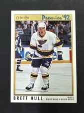 1992 O-Pee-Chee Premier Brett Hull Blues Base Card 49