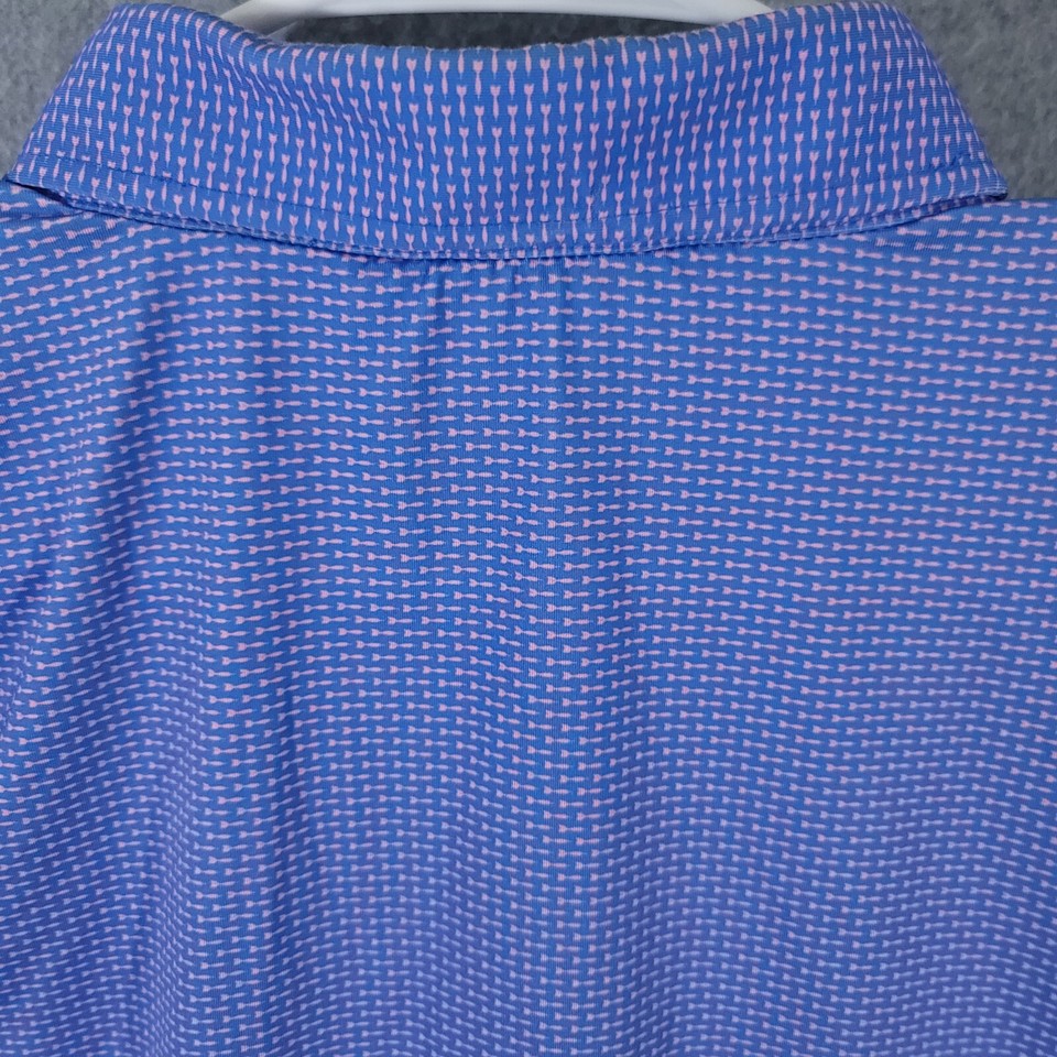 Holderness & Bourne Golf Polo Mens XXL 2XL Geometric Blue Shirt eBay