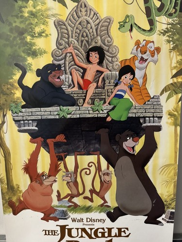 Jungle Book Disney 1984 MOVIE POSTER Original Insert Size 14x36 Inch Animation - Picture 8 of 19
