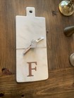 F Initial Copper Marble Board by Mud Pie. New With Tags. Cheese Charcuterie