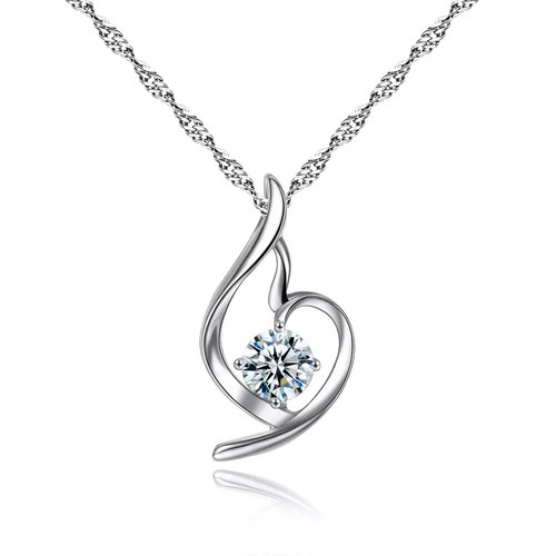Damen Halskette 925 Silber Anhänger Zirkonia Kette Schmuck Geschenk - Bild 8 von 8