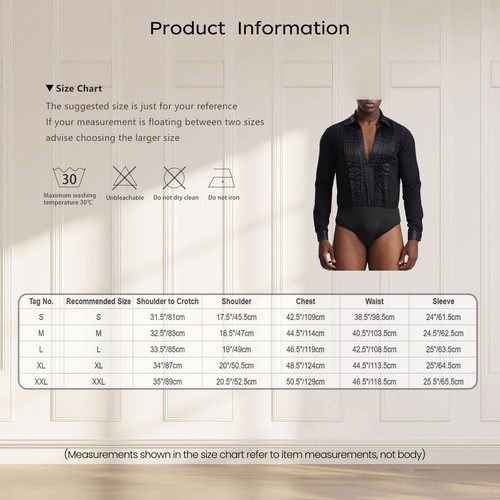 Herren Strass Latein Tanz Shirt Ballsaal Trikot Tanzshirts Body Tops - Bild 87 von 150