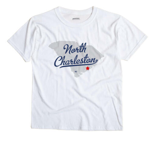 North Charleston South Carolina SC T-Shirt MAP - Picture 2 of 6