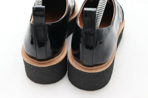 Zapato Oxford Zara Trafaluc Creeper Plataforma Mujer EE. UU. 8 UE 39 Negro Charol Con Cordones - Imagen 8 de 10