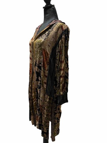 Chicos Design Vintage Bohemian Patchwork Button Down Kleid Staubtuch Gr. 1 - Bild 2 von 6