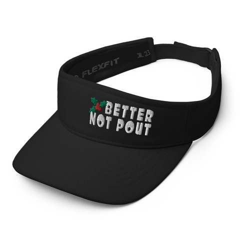 Better Not Pout Navidad visera de sol sombrero para hombre mujer - Imagen 8 de 16