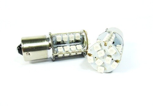 2x 382 P21W 1156 40 SMD LED Light Red Indicator Brake Fog Tail Stop Side Bulb UK - Picture 3 of 8