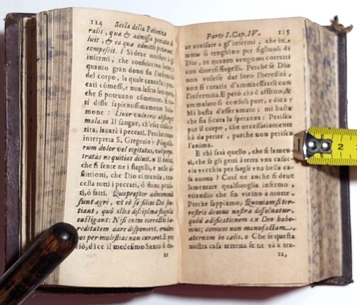Seicentina libro antico Scuola della pazienza Geremia Dressellio Scheus 1643 - Imagen 5 de 10