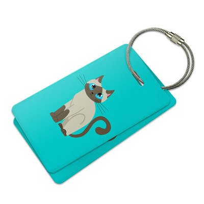Caticorn Funny Cat Luggage Tags Bag Travel Labels For Baggage Suitcase