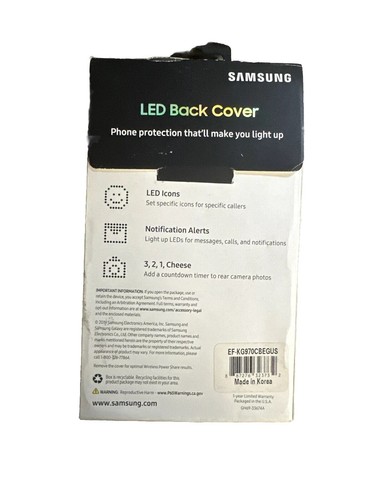 Samsung Genuine LED Back Cover Case for Samsung Galaxy S10e-Black-EF-KG970CBEGUS - Picture 2 of 4