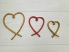 Heart knitted wire trio/ knitted sign/ wire word/ home decor