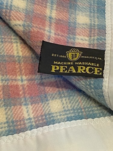 Pearce Woolrich Wool Blanket- Lap Plaid Throw 36” X 56” Made USA - Picture 3 of 7