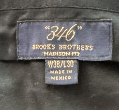 Brooks Brothers Herren Hose elegant 346 Madison marineblau Wolle vorne flach 38 x 30 - Bild 4 von 8