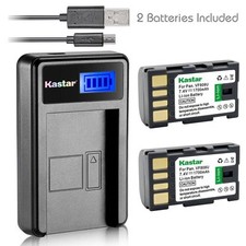 Kastar Battery and LCD Slim USB Charger for JVC BN-VF808 VF808U GZ-MG130AC MG255