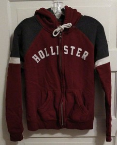 Jaqueta Hollister Feminina-M-Vermelho-Zip Up Jacket-bolsos-peso leve | eBay