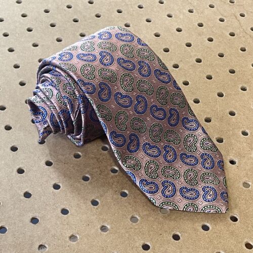 NEW Robert Talbott Best of Class Modern Silk Neck Tie USA Paisley Copper Men - Picture 2 of 5