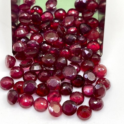 10 Pcs Natural Ruby 5mm Round Cut Rich Red Loose Gemstones Wholesale Lot - Picture 9 of 15