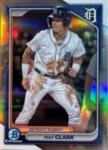 2024 Bowman Chrome Max Clark #BCP-74 Refractor Parallel #/499 Tigers Prospect