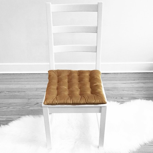  15 Zoll Quadratisch getuftete Plüsch Stuhlauflage/Kissen Küche Barhocker Esszimmer Raffhalter - Bild 40 von 181