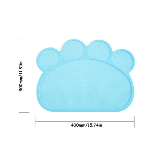 Silicone Paw Pet Dog Puppy Cat Feeding Mat Pad Cute PVC Bed Dish Bowl Food Feed - Picture 34 of 42