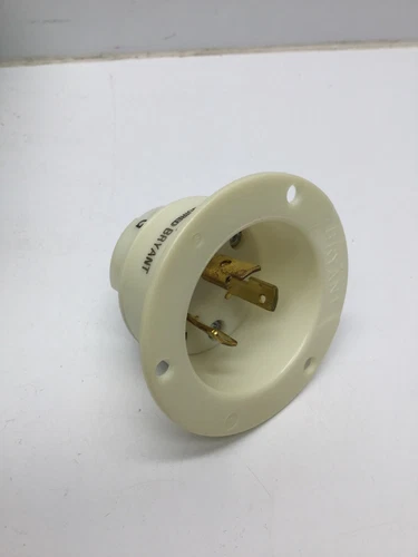 BRYANT 70620-MB Locking Flanged Inlet Male Base 20A 250V 2P 3W Grounding L6-20