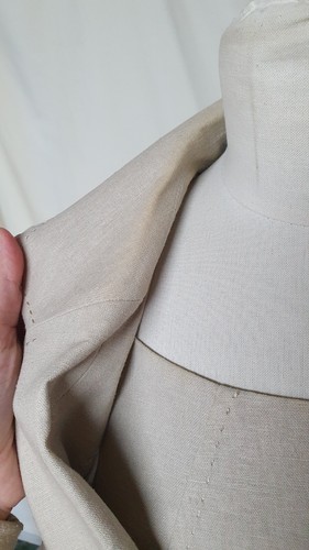 Ladies Linen Jacket & Summer dress Set, Marks & Spenser, Beige, Size 16, 2213 - Picture 12 of 13