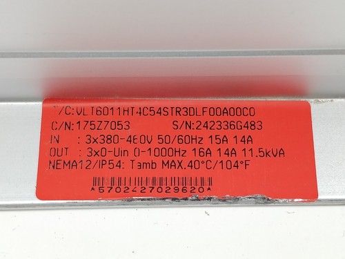 Danfoss 175Z7053 VLT6011HT4C54STR3DLF00A00C0 - Picture 2 of 11