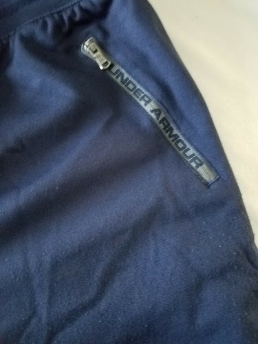 Boys Under Armour Fitted Athletic Sweatpant Joggers Size Youth LARGE BLUE POLY - Picture 6 of 10