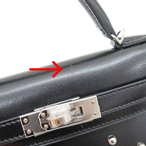 HERMES kelly mini box calf black bg12512 - Picture 6 of 10