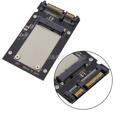 Mini Pcie PCI-E SSD mSATA to 2.5'' SATA3 Convertor mSATA-SATA Adapter Card Black