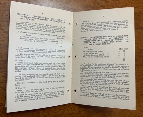 1939 Construction of Dannert Concertina Wire Obstacles Military Training Booklet - Picture 5 of 6