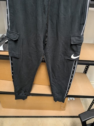 Nike Pants Mens Size Xl Black Cotton Tracksuit Sweatpants Jogger Swoosh Logo - Picture 3 of 8