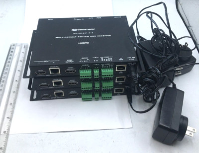 Crestron Lot of 3, Multiformat Switch And Receiver HD-RX-201-C-E Working