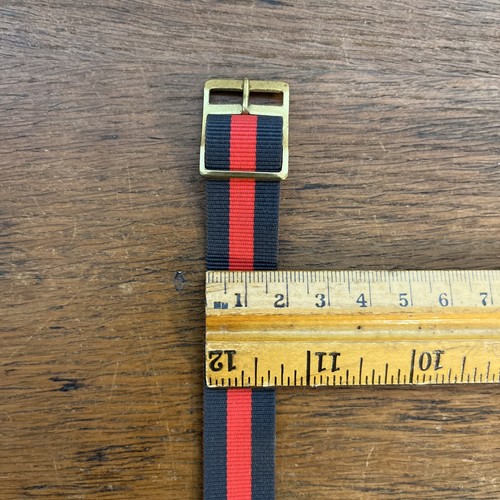 Vintage 1960s Striped Nylon Watch Band 1-Piece Unused New Old Stock 18mm - Picture 6 of 7