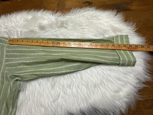 Vintage Sears Men XL Green Shirt Perma Prest L/S French Cuff 16 33 - Picture 12 of 13