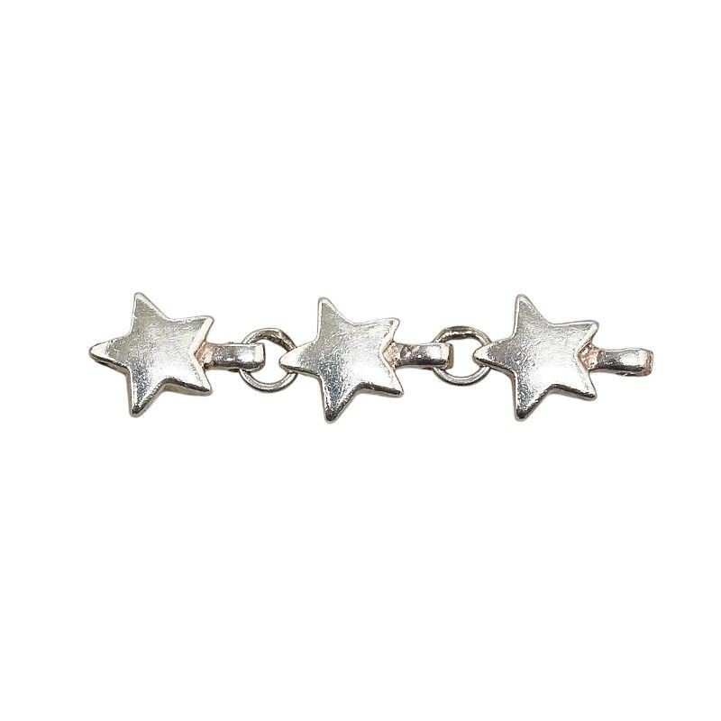 Tiffany & Co. Puff Star Bracelet Chain Link 925 Silver With Tiffany & Co. Puff Star Bracelet Chain Link 925 Silver With