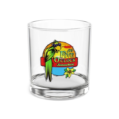 It's 5:00 Somewhere, Jimmy Buffett Rocks Glass, 10oz - Picture 2 of 6