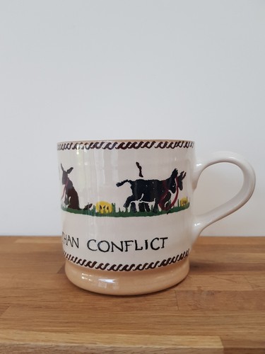 Nicholas Mosse Pottery Ireland 07 Mug 'Cooperation Is Better Than Conflict' Rare - Picture 6 of 13