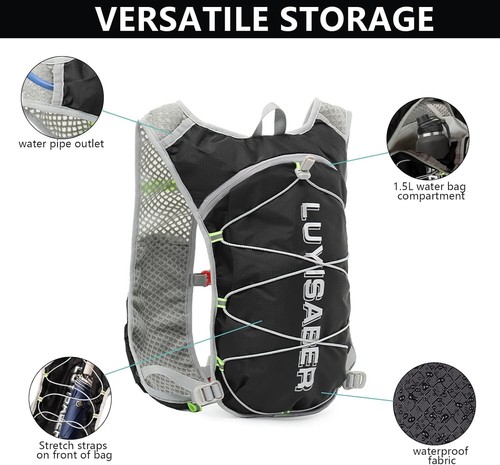 Fahrradrucksack Laufrucksack Trinkrucksack Outdoor Wanderrucksack Tasche - Bild 7 von 24