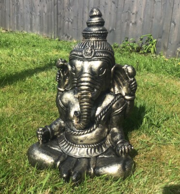 Ganesha betender Elefant Buddha große Steinstatue Gartenornament #2 VERSANDKOSTENFREI