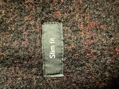 Sisley Slim Fit Textured M Jacket Italian Designer Brown Dbl Brst Work Casual - Picture 17 of 21