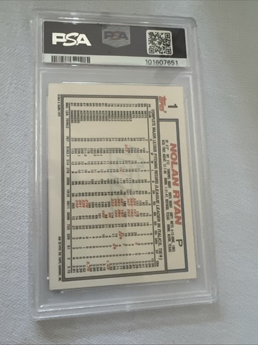 1992 Topps Nolan Ryan #1 PSA 8 NM-MT GREATEST PITCHER EVER - Picture 2 of 2