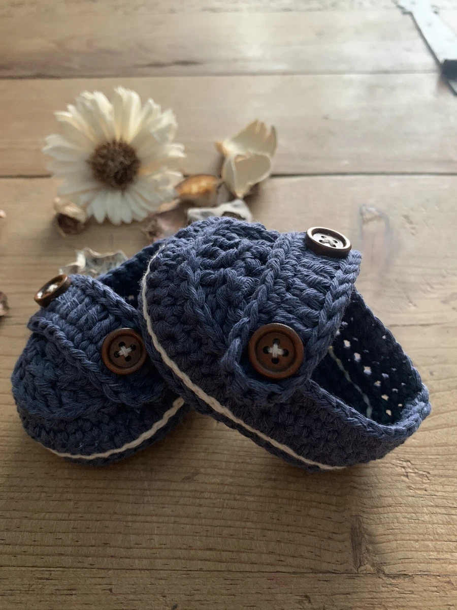 Mocasines 3/6 Meses Zapatos Alpargatas Patucos Bebe Recién Nacido Azul  Marino