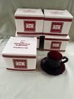Set of 5 Avon 1876 Cape Cod Ruby Red Coffee Tea Cups & Saucers - Nos