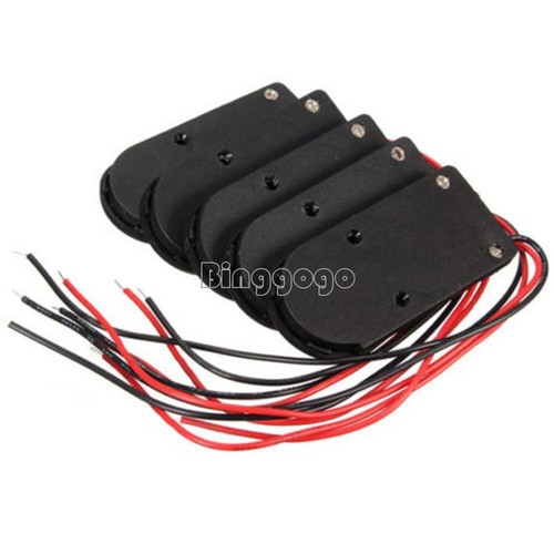 5Pcs CR2032 Button Coin Cell Battery Holder Case Box 3V Wire Lead ON/OFF Switch - Afbeelding 2 van 5