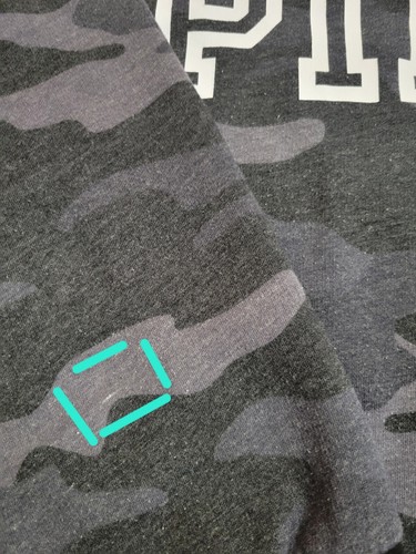 Pink Victoria's Secret Large Sweatshirt Camo Black/Gray - Picture 2 of 8