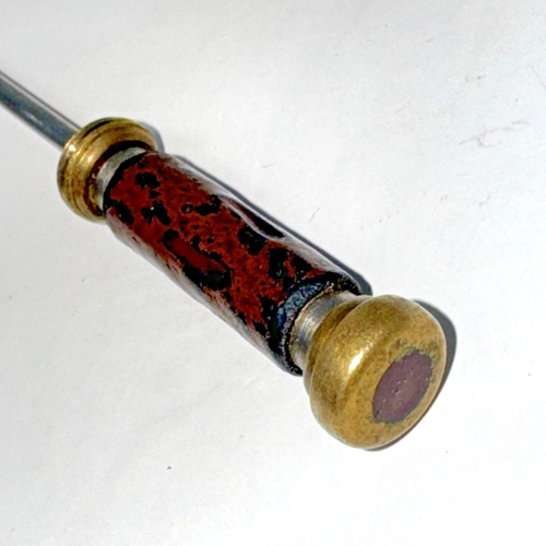 RAR Vintage Messing & Holz Griff 6" persönliche Ahle mit Messing & Stahlscheide - Bild 9 von 18