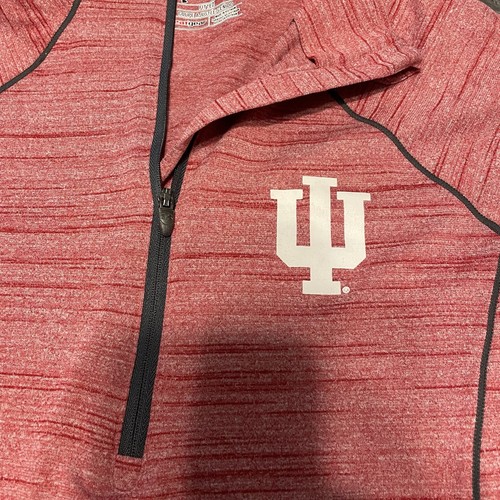 Felpa donna Indiana Hoosiers Under Armour 1/2 zip leggera taglia M aderente - Foto 3 di 11