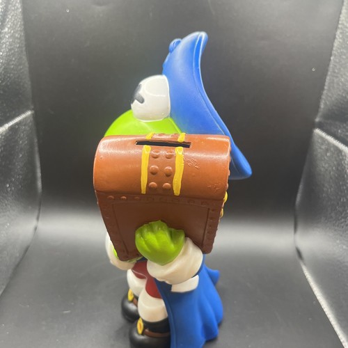 Kermit the Frog PIRATE Piggy Bank Hard Plastic Muppets 1989 Illco Toy 9” - Picture 8 of 10