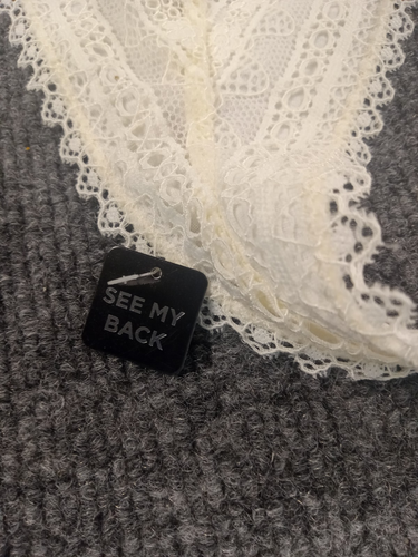 Reggiseno Nanette Donna Sexy Grande Bianco Stringa Indietro Vedi Misure L Nuovo Con Etichette - Foto 8 di 10